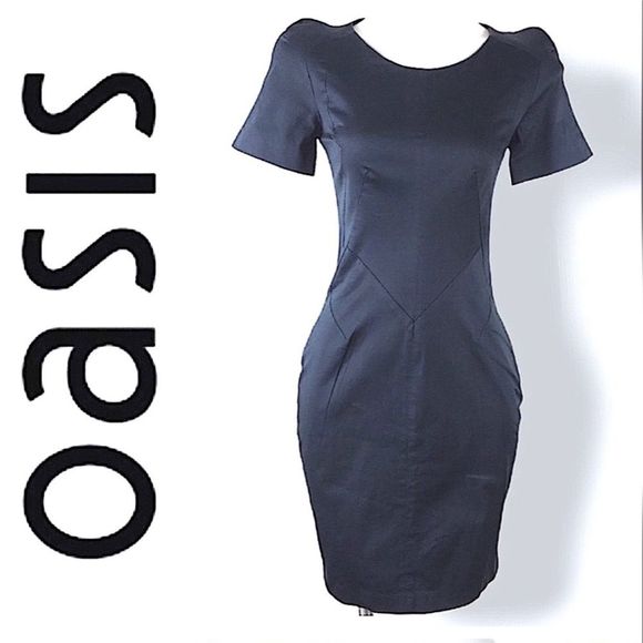 Oasis | Dresses | Oasis Structured Bodycon Puff Sleeve Shift ...